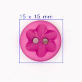 Roze Bloemvormige Knoop 15mm Knopen KNP00125